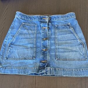 Veronica Beard Blue Denim A-Line Skirt